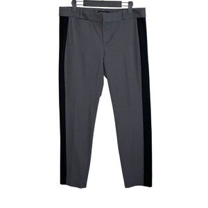 Banana Republic Sloan Fit Ankle Pants Gray Side Stripe NWT 8